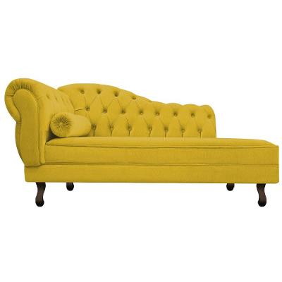 Diva Recamier Diana 140cm Lado Direito Suede Amarelo