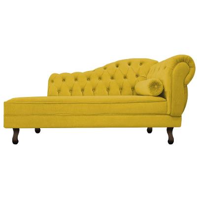 Diva Recamier Diana 185cm Lado Esquerdo Suede Amarelo