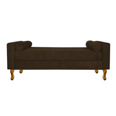 Recamier Baú Félix Solteiro 100cm Suede Marrom