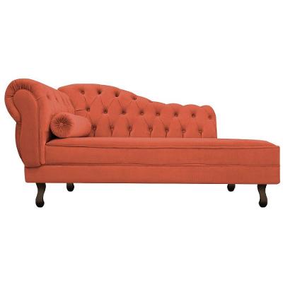 Recamier Diana 140cm Lado Direito Suede Terracota