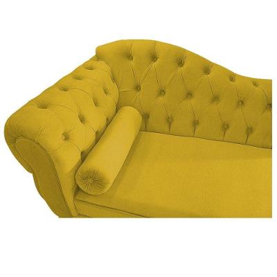 Recamier Diana 140cm Lado Direito Suede Amarelo