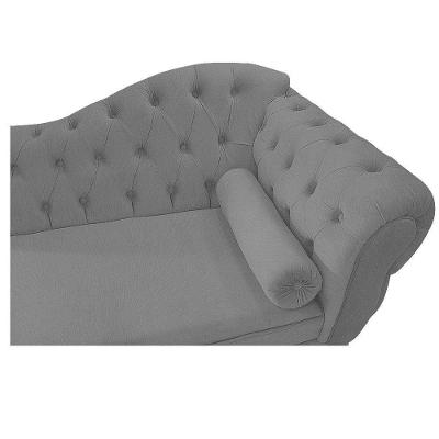 Recamier Diana 140cm Lado Esquerdo Suede Cinza