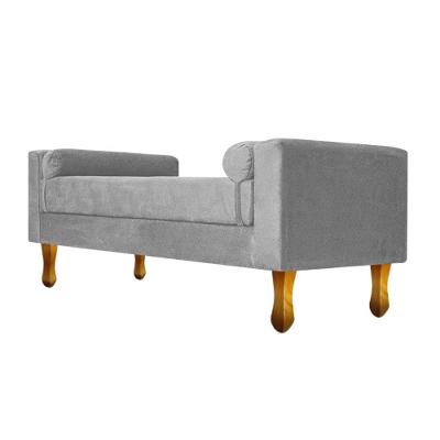Recamier Félix Casal 140cm Suede Cinza