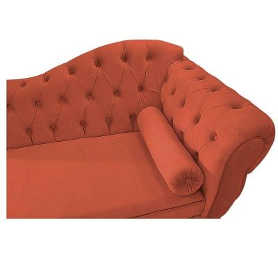 Recamier Diana 185cm Lado Esquerdo Suede Terracota