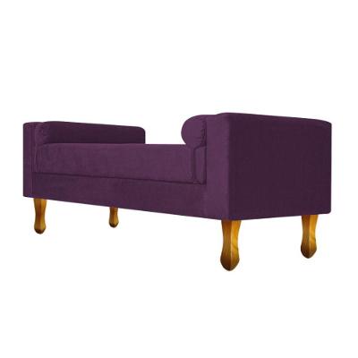 Recamier Félix Solteiro 100cm Suede Roxo