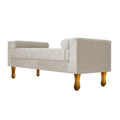 Recamier Félix Solteiro 100cm Suede Bege