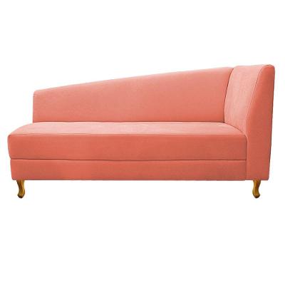 Recamier Valéria 140cm Lado Esquerdo Suede Coral Adj Decor