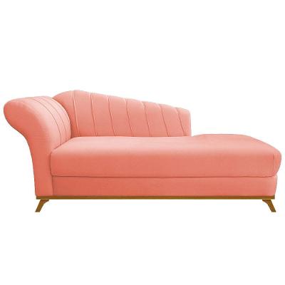 Recamier Vanessa 140cm Lado Direito Suede Coral Adj Decor