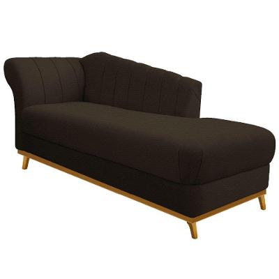 Recamier Vanessa 185cm Lado Direito Corano Marrom Doce Sonho