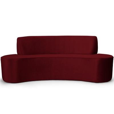 Sofá 3 Lugares 210cm Bélgica Veludo Marsala