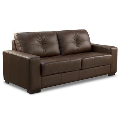 Sofá 3 Lugares Milão 200cm Couro Caramelo