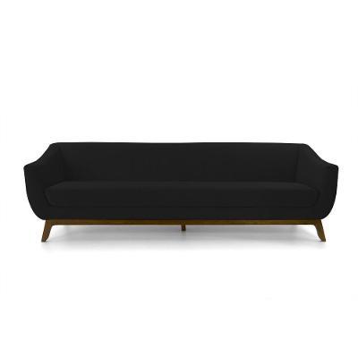 Sofá Boomer 210 cm Corano Preto - Gran Belo
