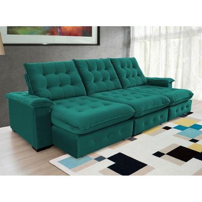 Sofá Coliseu 3.10m Retrátil E Reclinável Super Pillow - Verde