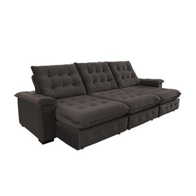 Sofá Coliseu 3.10m Retrátil E Reclinável Super Pillow - Marrom