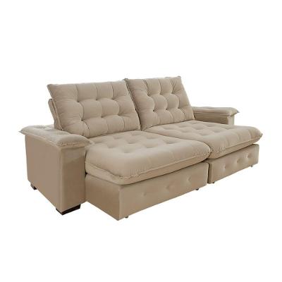 Sofá Coliseu 2.00m Retrátil E Reclinável Super Pillow - Bege