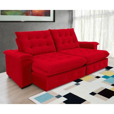 Sofá Coliseu 2.30m Retrátil E Reclinável Super Pillow - Vermelho