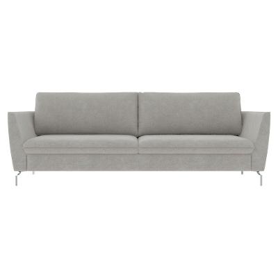 Sofá Decorativo 190cm Olívia Suede Cinza Gran Belo