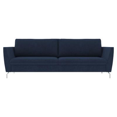 Sofá Decorativo 210cm Olívia Suede Azul Gran Belo