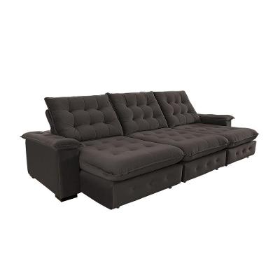 Sofá Coliseu 3.40m Retrátil E Reclinável Super Pillow - Marrom