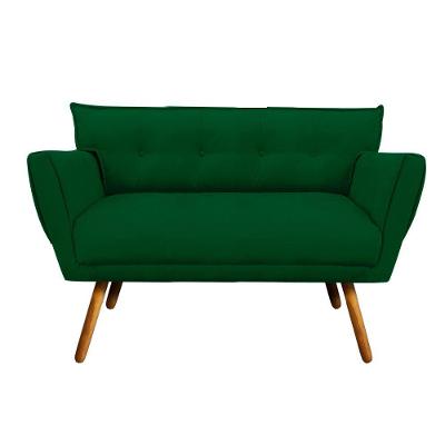 Sofá Retrô Namoradeira Anitta Suede Verde