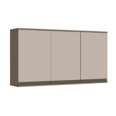 Armário Aéreo p/ Cozinha  Connect c/ 3 Portas 120cm Duna/Cristal - Henn