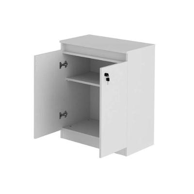 Balcão de Escritório ME4149 c/ 2 Portas c/ Chave Nogal - Tecno Mobili