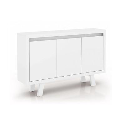 Balcão de Escritório ME4120 c/ 3 Portas Branco - Tecno Mobili