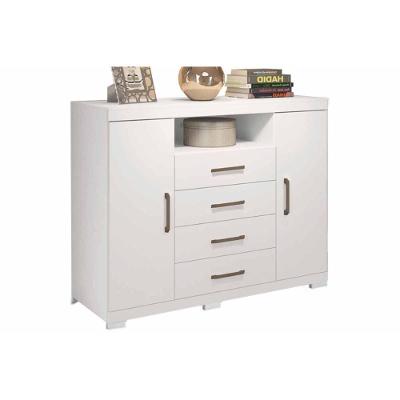 Cômoda Casal Master c/ 2 Portas 1 Nicho e 4 Gavetas Branco - Santos Andirá