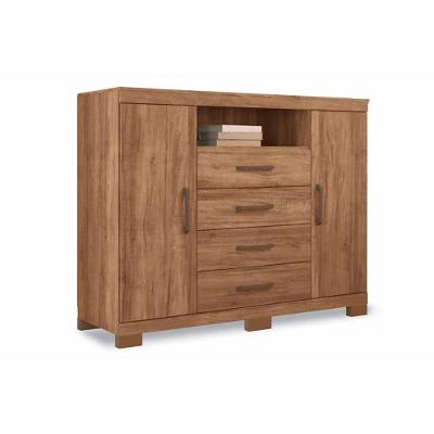 Cômoda Casal Master 2 Portas +1 nicho e 4 Gavetas Atacama - Santos Andirá