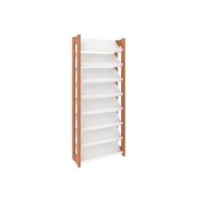 Armário Sapateira Casal Sapateira AZ1006 8 Prateleiras Amêndoa/Branco - Tecno Mobili