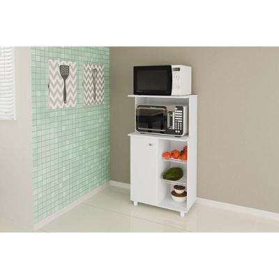 Balcão Multiuso Cozinha  Fruteira BF-3207 c/ 1 Porta 2 Cestos e 1 Nicho Branco - Tecno Mobili