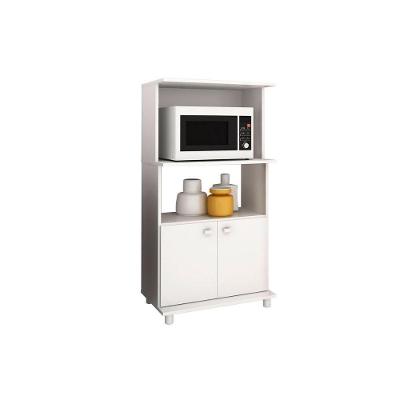 Balcão Multiuso Cozinha   BL-3301 c/ 2 Portas e 2 Nichos 60cm Branco - Tecno Mobili