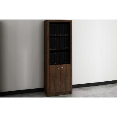 Estante Livreiro Casal Me4110 C/ 2 Portas E 3 Prateleiras Rústico - Tecno Mobili