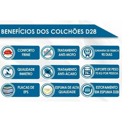Colchão Queen Espuma Compact AG 65 / D28 /  Pantanal Thierry (158x198x17) - Anjos