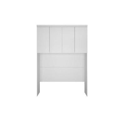 Armário Aéreo Modulado  Ponte  Casal Rizon c/ 4 Portas cor Branco - Novo Horizonte