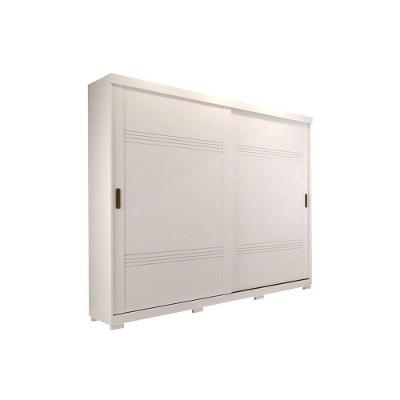 Guarda Roupa 2 Portas  de Correr e 4 Gavetas c/ Pés Blumenau Branco - Panan