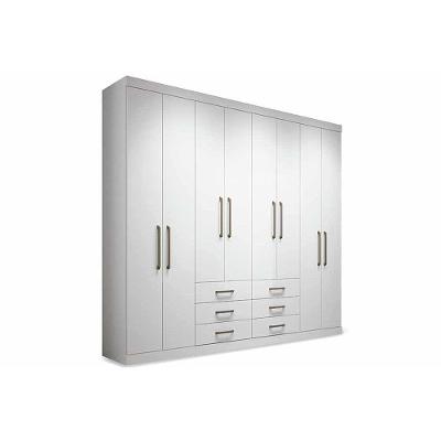 Guarda Roupa Casal 8 Portas e 6 Gavetas Master 8.6 Branco - Santos Andirá