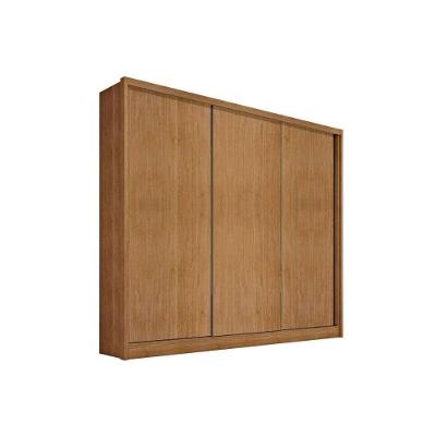 Guarda Roupa Casal 3 Portas de Correr e 8 Gavetas Arezzo Plus Freijo Cumaru - Novo Horizonte