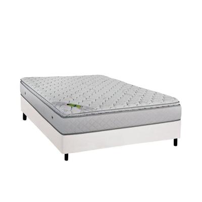 Cama Box Casal: Colchão Molas Ensacadas Luckspuma MasterPocket Luck Spring + Base CRC Courano White(138x188)