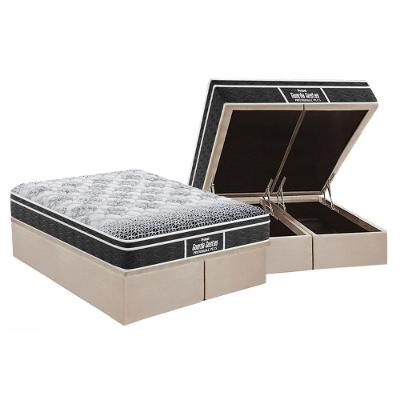 Cama Box Baú Queen: Colchão Anatômico Probel D28 / EP Guarda Costas PróMiddle Plus + Base CRC Suede Clean(158x198)