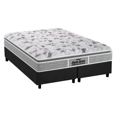 Cama Box King: Colchão Espuma Probel D45/Ep Guarda Costas Próextreme Plus + Base Gray(193X203)