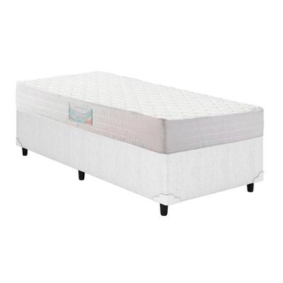 Cama Box Solteiro: Colchão Anatômico Herval D28/AG65 Droom + Base CRC Courano White(88x188)