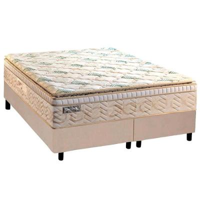 Cama Box Queen: Colchão Molas Ensacadas Paropas Masterpocket Eco Bamboo + Base Clean(158X198)