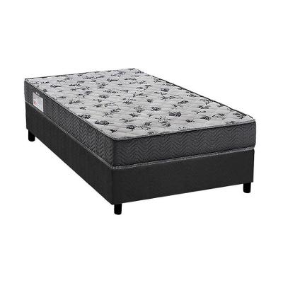 Cama Box Solteiro: Colchão Espuma D33 Ortobom /EP ISO 100 Ultra Firme + Base CRC Suede Gray(88x188)