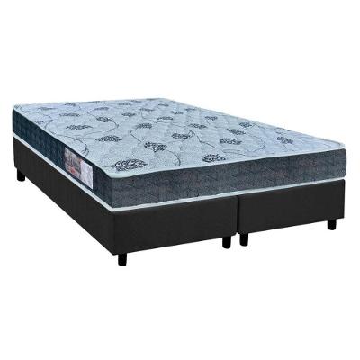 Cama Box King: Colchão Espuma Orthoflex D45/Ep Cecina + Base Crc Suede Gray(193X203)