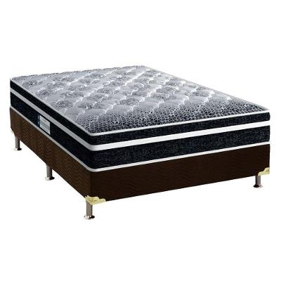 Cama Box Casal: Colchão Espuma D33 Probel /EP Advanced Tech1500 Plus + Base CRC Suede Brown(138x188)