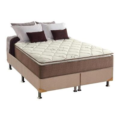 Cama Box Queen: Colchão Espuma Anjos D28/AG65 Star + Base CRC Suede Clean(158x198)
