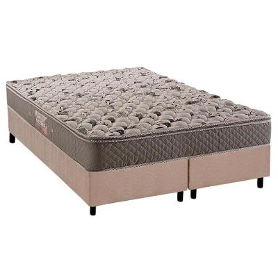 Cama Box Queen: Colchão Espuma Herval AG65 Fort + Base CRC Suede Clean(158x198)