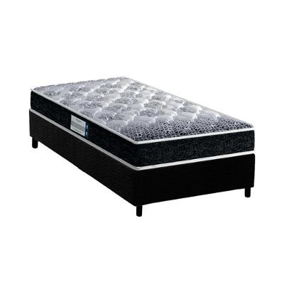 Cama Box Solteiro: Colchão Espuma Probel D33/EP Anatômico  Advanced Tech1500 + Base CRC Suede Black(88x188)