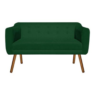 Namoradeira Julia 2 Lugares Suede Verde - D'rossi